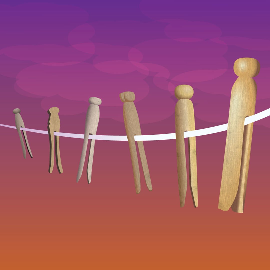 An illustration of clothespins.