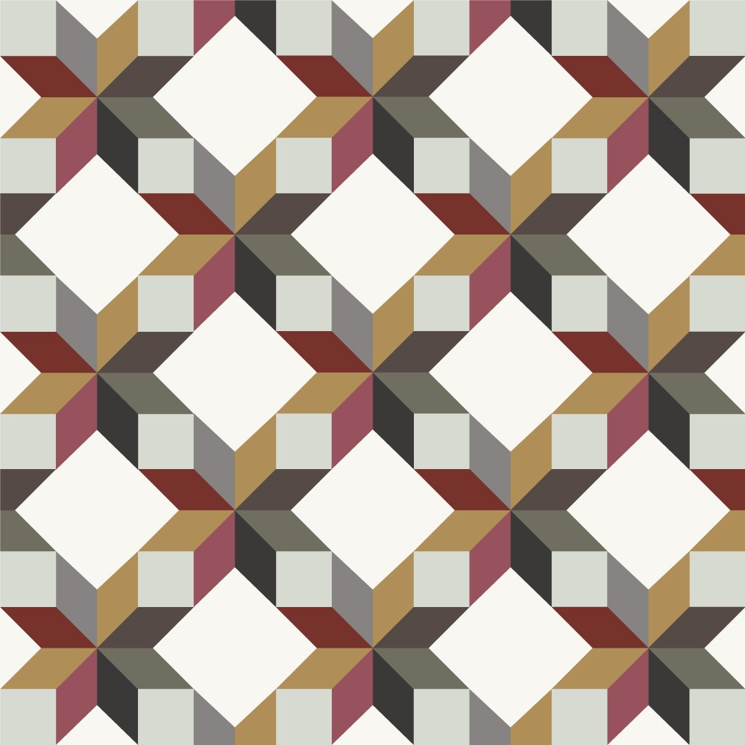 An illustration of a quilt pattern.